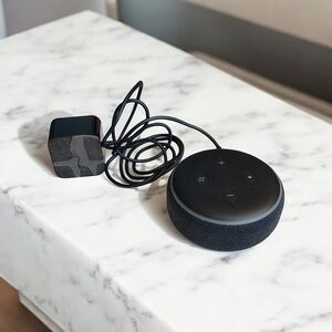 Black Smart Speaker with Charger